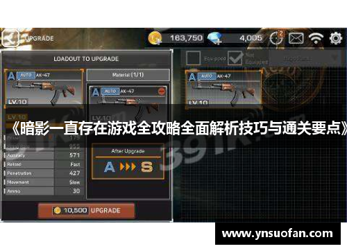 《暗影一直存在游戏全攻略全面解析技巧与通关要点》